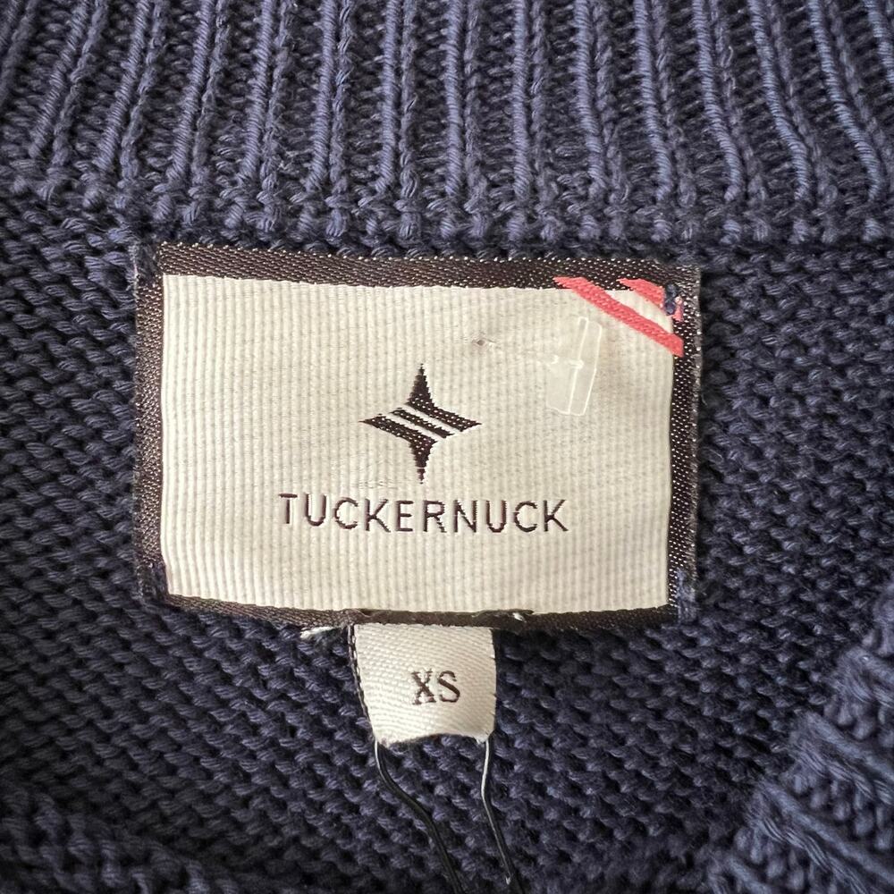 tuckernuck Navy Bar Harbor Striped Sweater size XS cotton DR - Picture 5 of 7